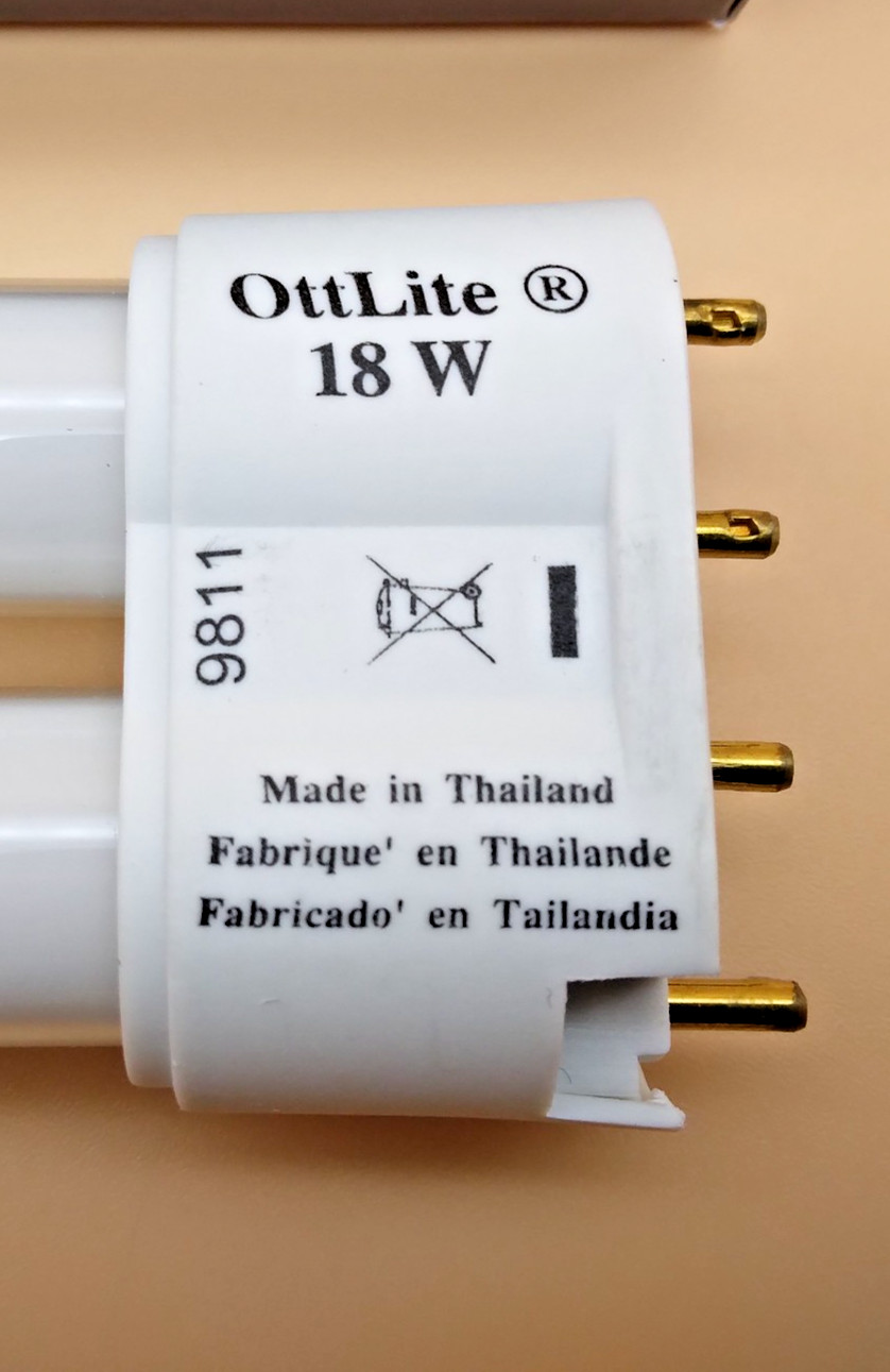 OttLite 18W Replacement Bulb 4 Pin Proprietary Base Twin Tube CFL Lamp Bulb Rare gallery