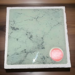 NIB Cominar Tempered Glass Mini Instant Counter-White Marble-12x12x2-OB