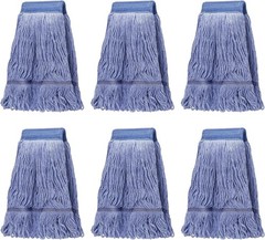 6 pack ,Commercial Mop Head Replacement, Heavy Duty Industrial Cotton Mop Heads