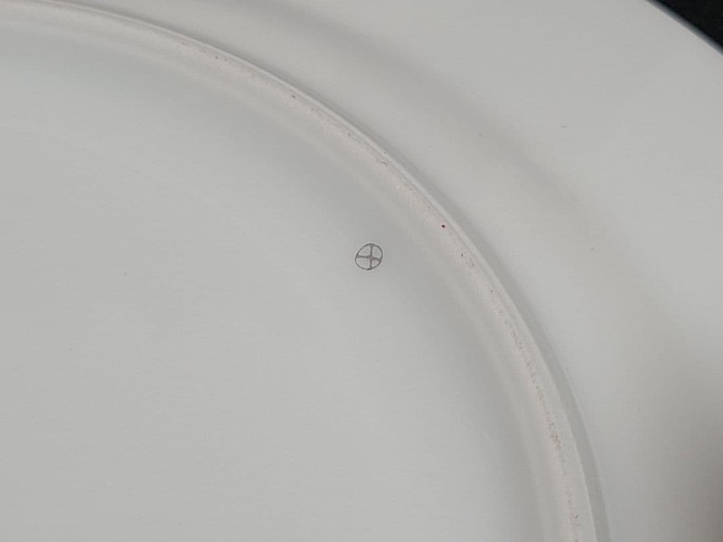 Hermes Dessert Plate Egee Soleil White Gold Tableware Dish 2 set Auth 22.5 cm gallery