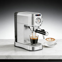 20 Bar Compact Espresso Machine with Milk Frother & 34oz Removable Water Tank