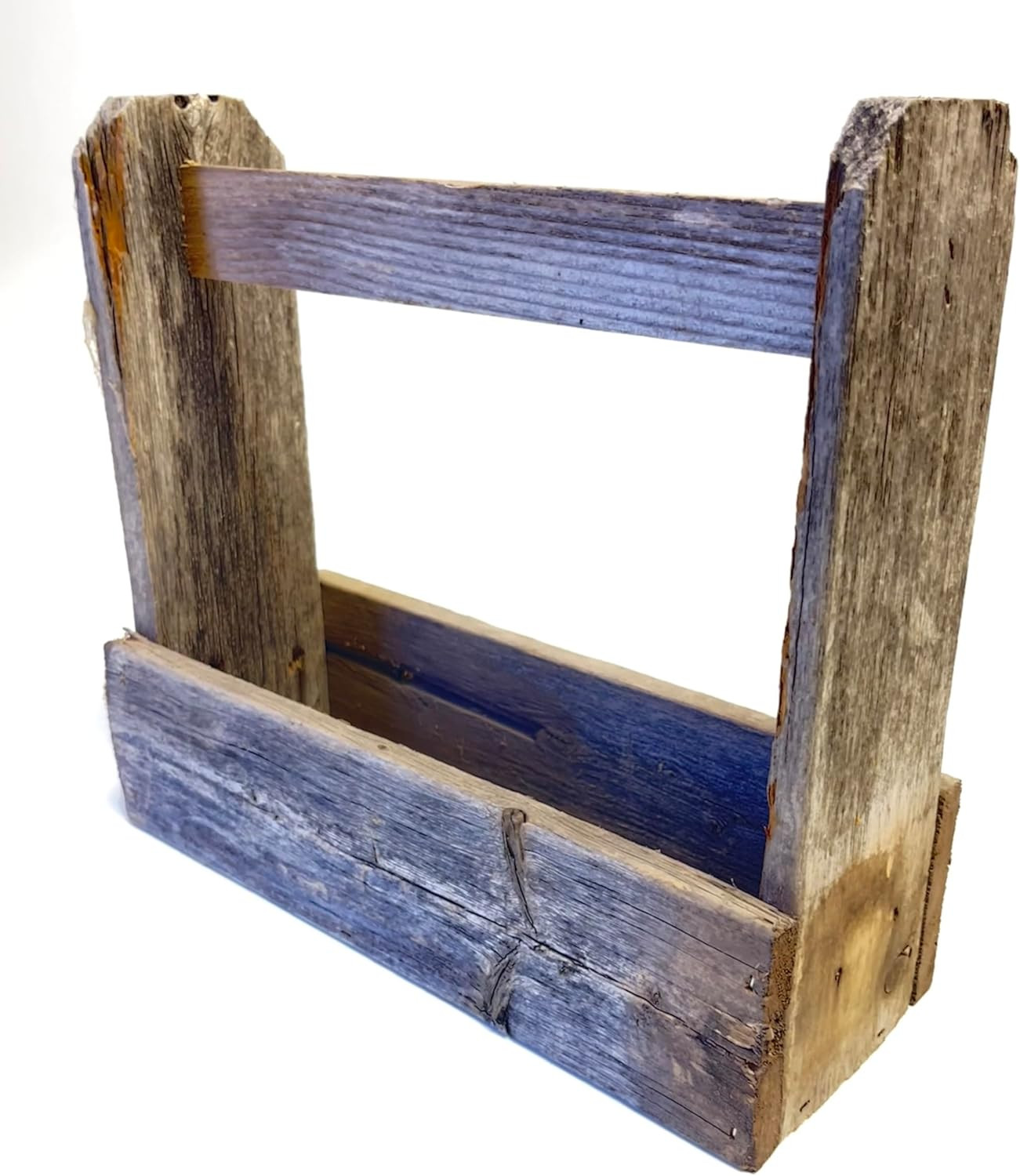 Rustic Revival | Rustic Tote Decorative Carry All Barnwood Planter Box – Farmhou gallery
