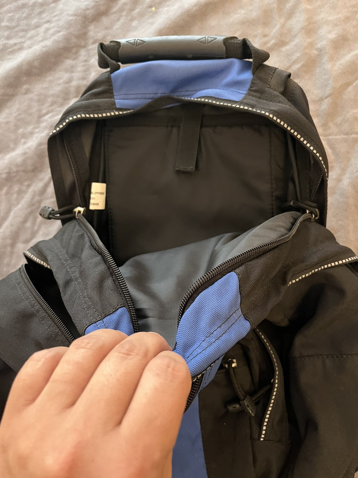 Eddie Bauer Vintage Backpack Blue Black 5