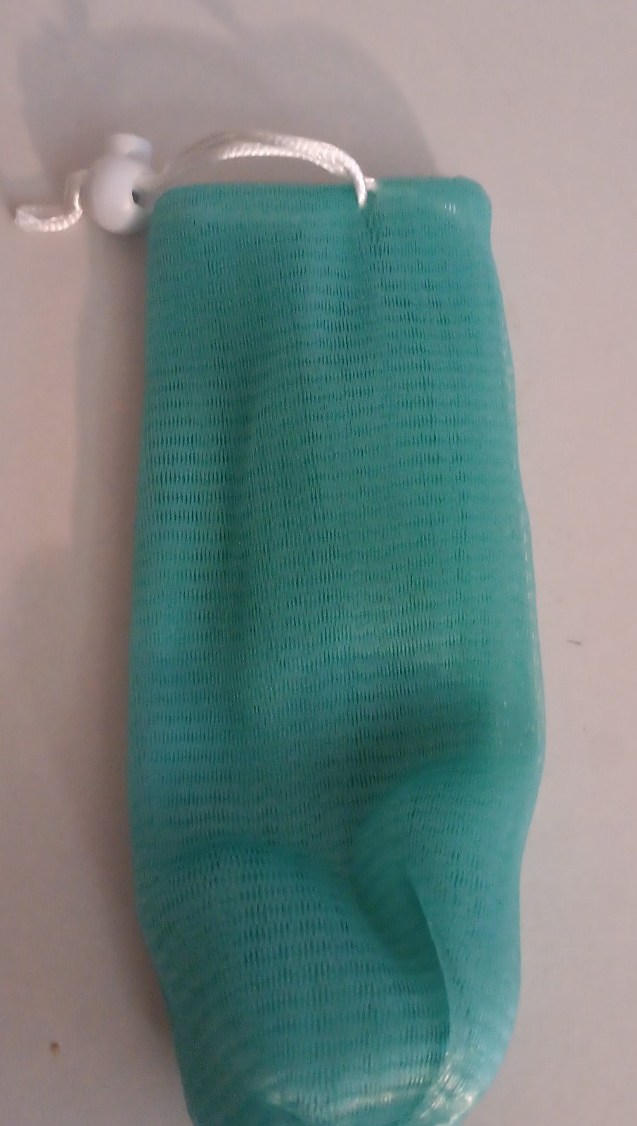 Green Mesh Rectangular Drawstring Storage Bag, 15cm Height, Less Than 5x6in gallery