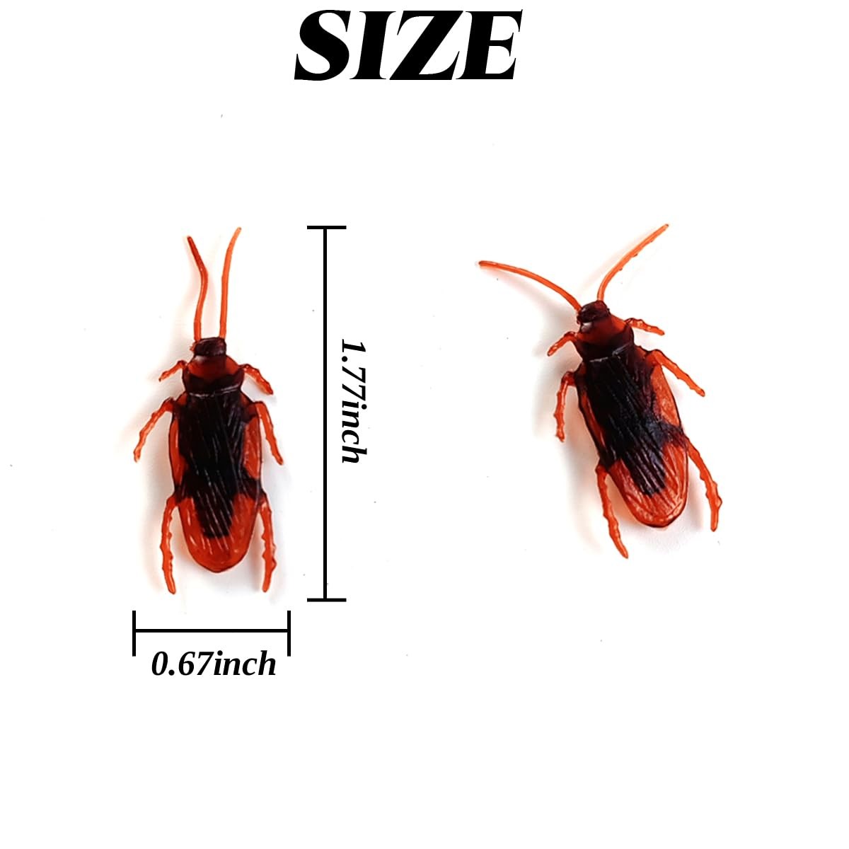 200PCS Realistic Fake Roaches Rubber Prank Toy Halloween Party Joke Gag Adult Ki gallery