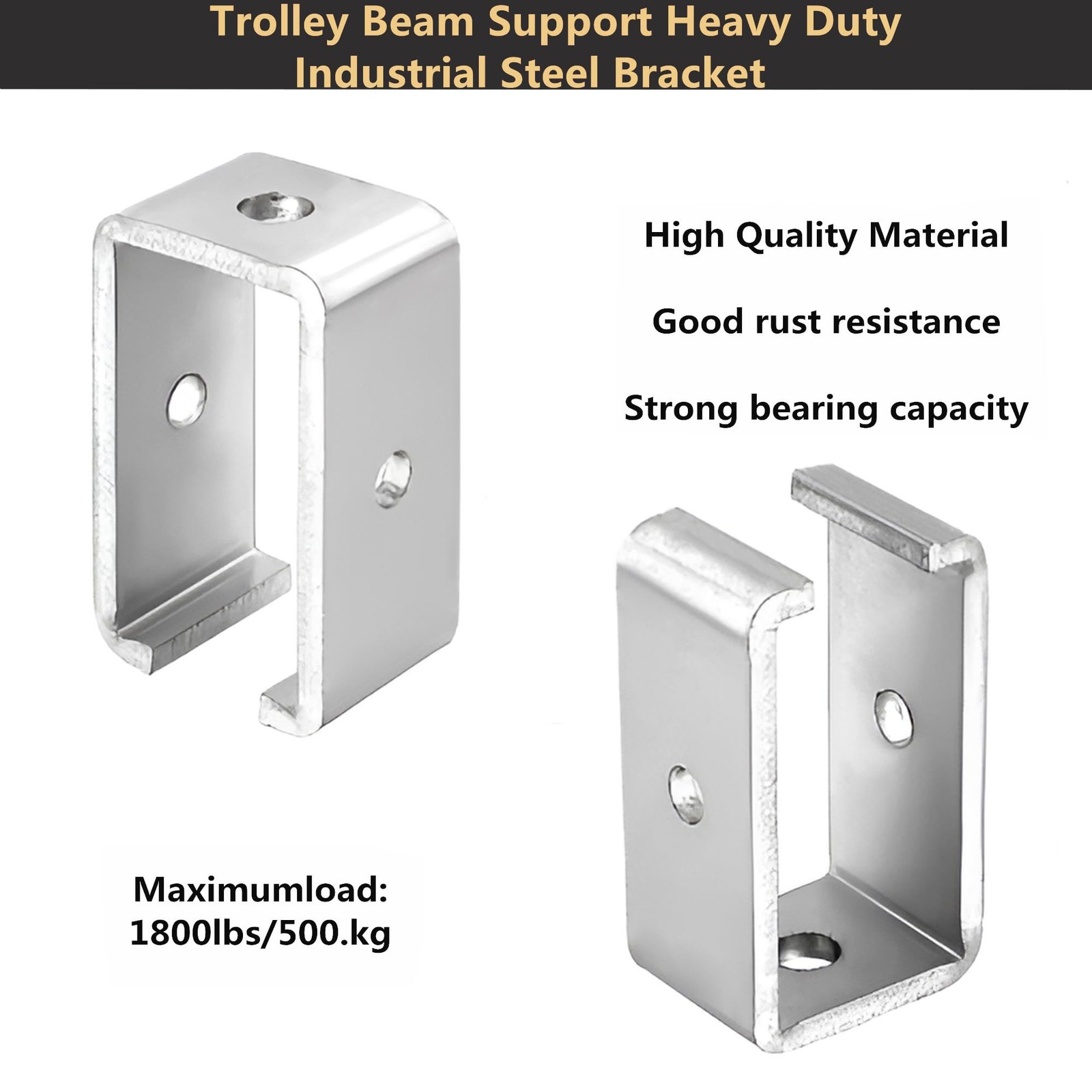 Channel Trolley Track Hanger Bracket for Unistrut Strut Channel, 1-5/8 Trolley T gallery