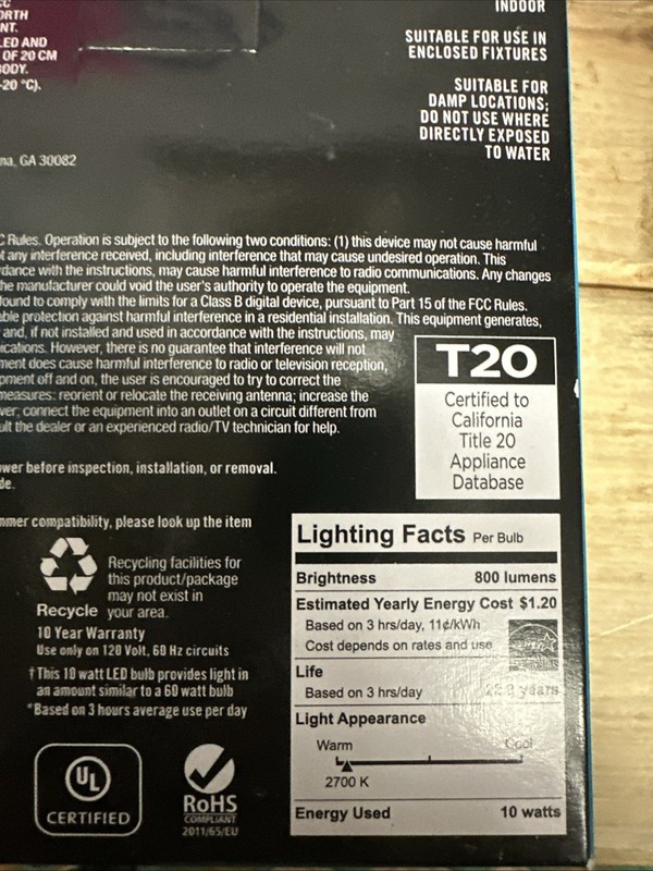 Ecosmart Dimmable Motion Sensor LED Light Bulb A19 60W 120V 1006778597 gallery