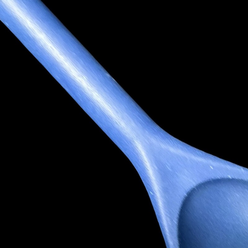 Blue Cooking Spoon Solid Plain Kitchen Utensil Single Item Durable Handle gallery