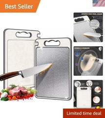 Chic Scratch-Resistant Chopping Board with Mesh Design & Juice Groove – 15×10 In