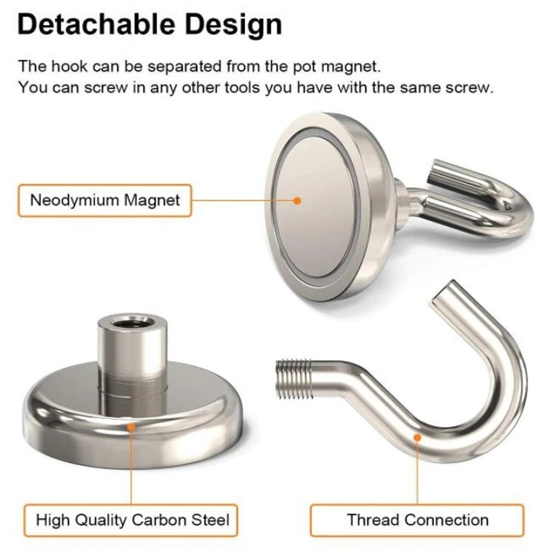 Magnetic Hooks 30lbs+ Magnet Hook Heavy Duty Strong Magnets Refrigerator 10pcs gallery