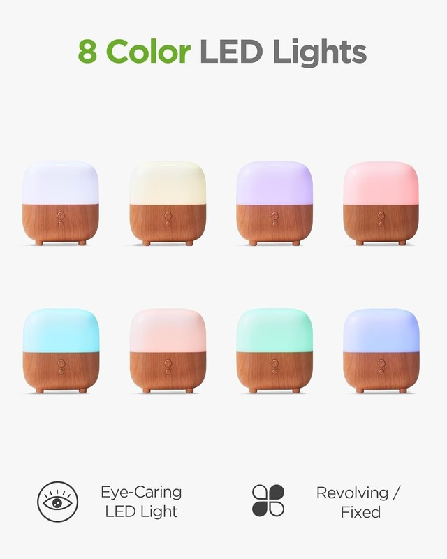 Essential Oil Diffuser Home Scent 8 LED Color Aromatherapy Mini Home Decor Desk gallery