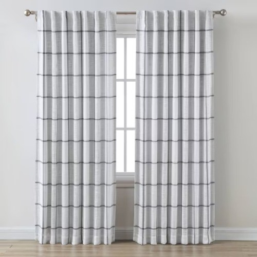 1pc Blackout Window Curtain Panel Gray - Threshold™ gallery