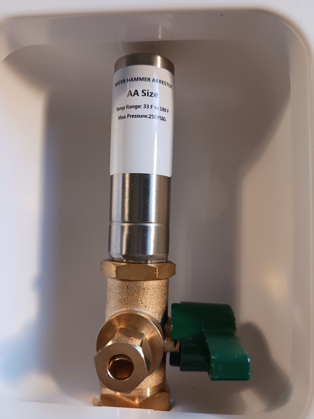 AA Size Water Hammer Arrestor – Lead Free, 250 PSI Max, 33°F–180°F – New gallery