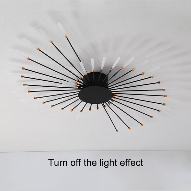 42 Heads Black Modern LED Ceiling Light,Flush Mount Ceiling Lamp for Dining Room gallery