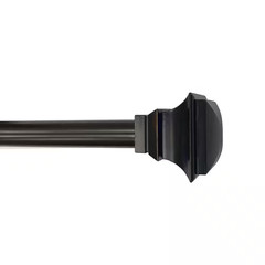 36 In. – 66 In. Adjustable Single Curtain Rod 3/4 In. Dia. in ORB with Classic S