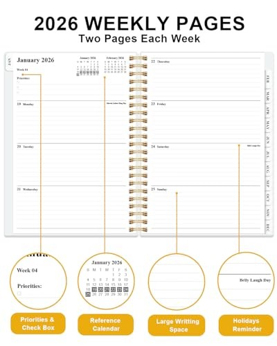 Planner 2026 - Weekly & Monthly Planner from January 2026 to December 2026, gallery