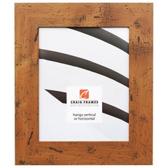 Craig Frames Bauhaus 200, 2″ Modern Rustic Light Walnut Brown Picture Frame