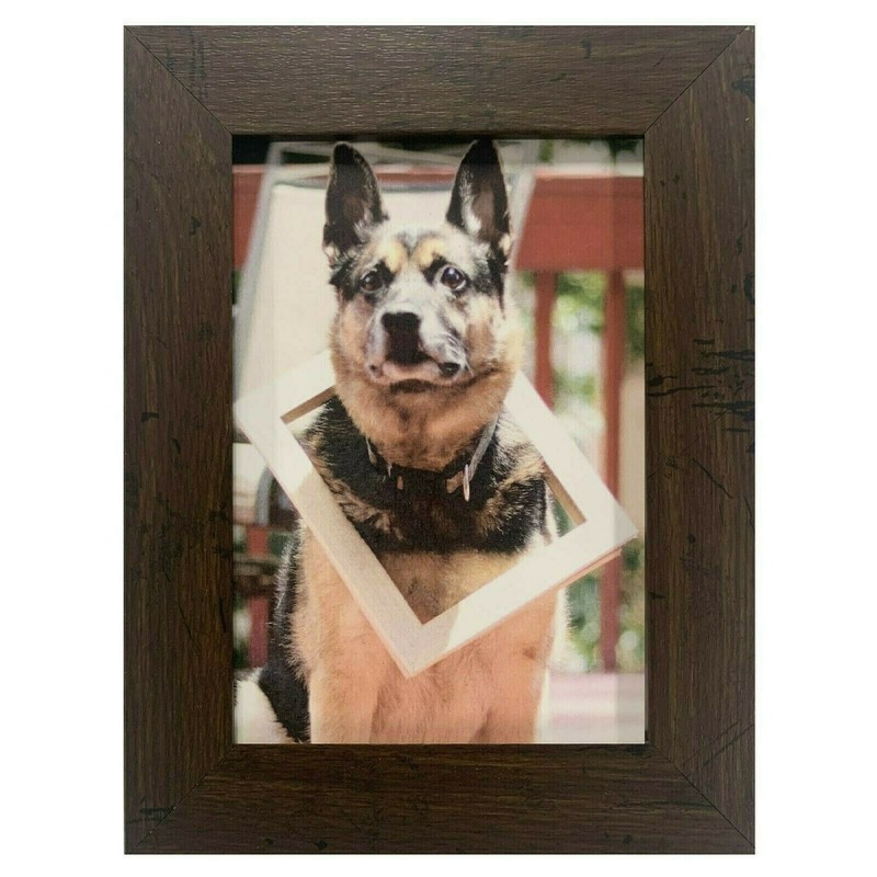 US Art Frames 1" Flat Distressed Mahogany MDF Picture Poster Frame, Custom-B gallery