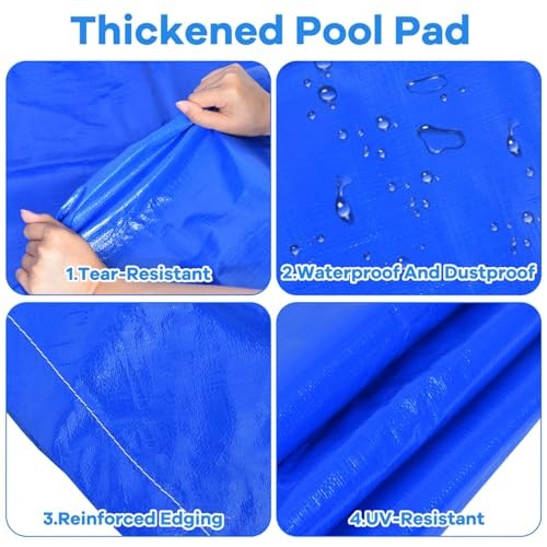 15 FT Round Pool Pad Tarp for Under Pool Liner Pad Under Pool Mat Round 15 FT gallery