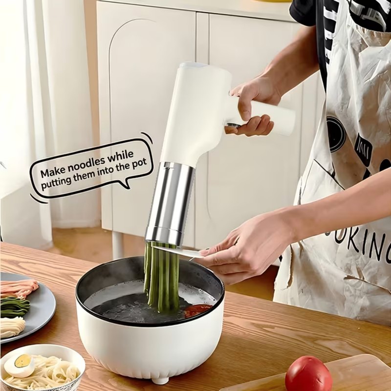 Wireless Electric Pasta Maker with 5 Molds, Handheld Automatic Noodle Machine gallery