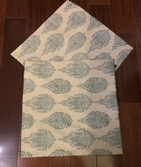 Pair Pier One Throw Chandelier Medallion Design Blue ~20×20”Square Pillow Covers