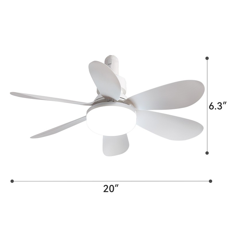 20inch Socket Fan Light Plug in Dimmable LED Ceiling Fans with Lights and Remote gallery