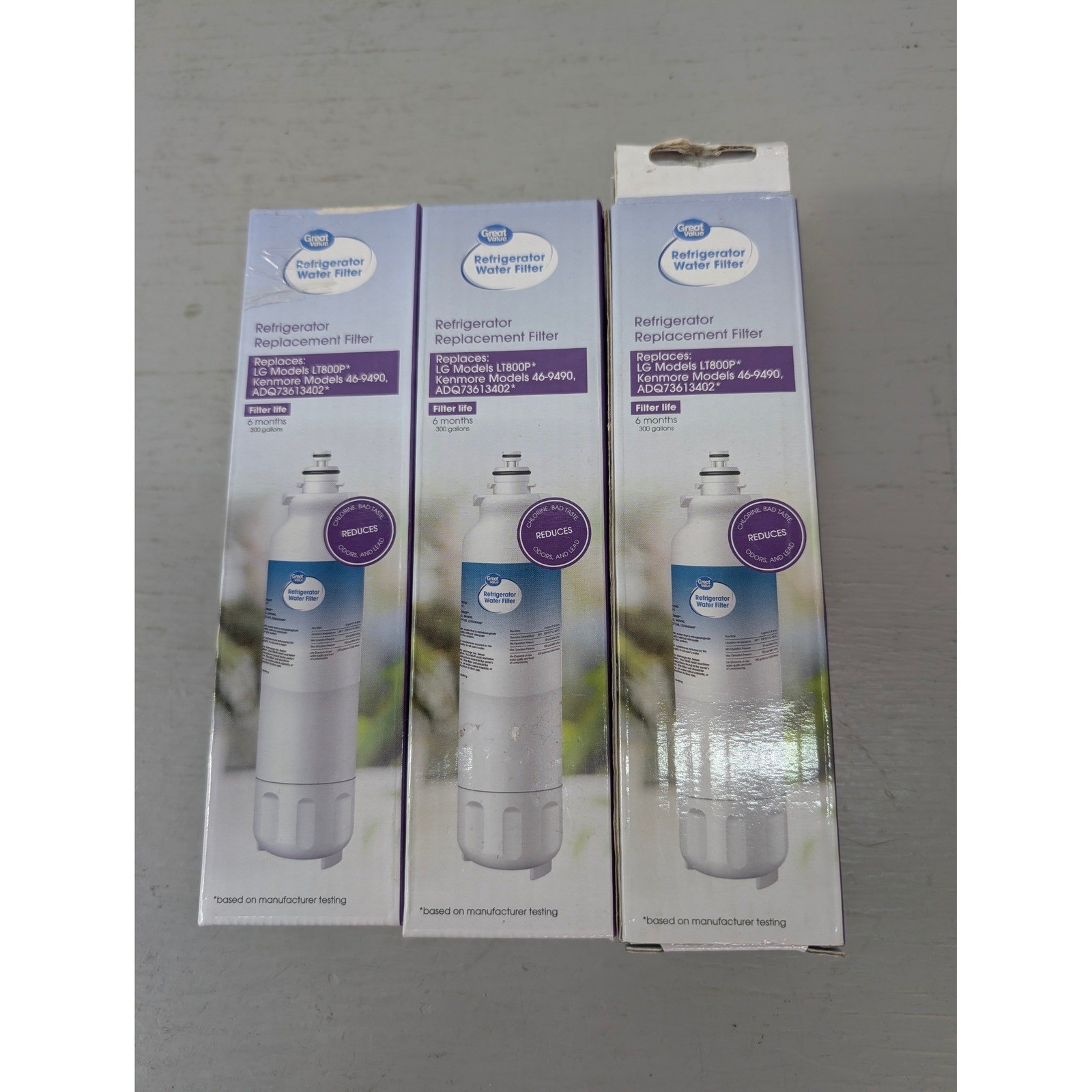 3 Great Value Refrigerator Water Filter Replaces LG LT800P 6 Months 300 Gal NEW gallery