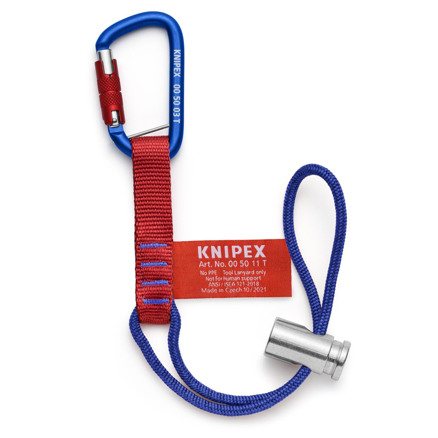 KNIPEX 00 50 13 T BKA Tethering Adaptor with Captive Eye Carabiner, 18" / 13 lbs gallery