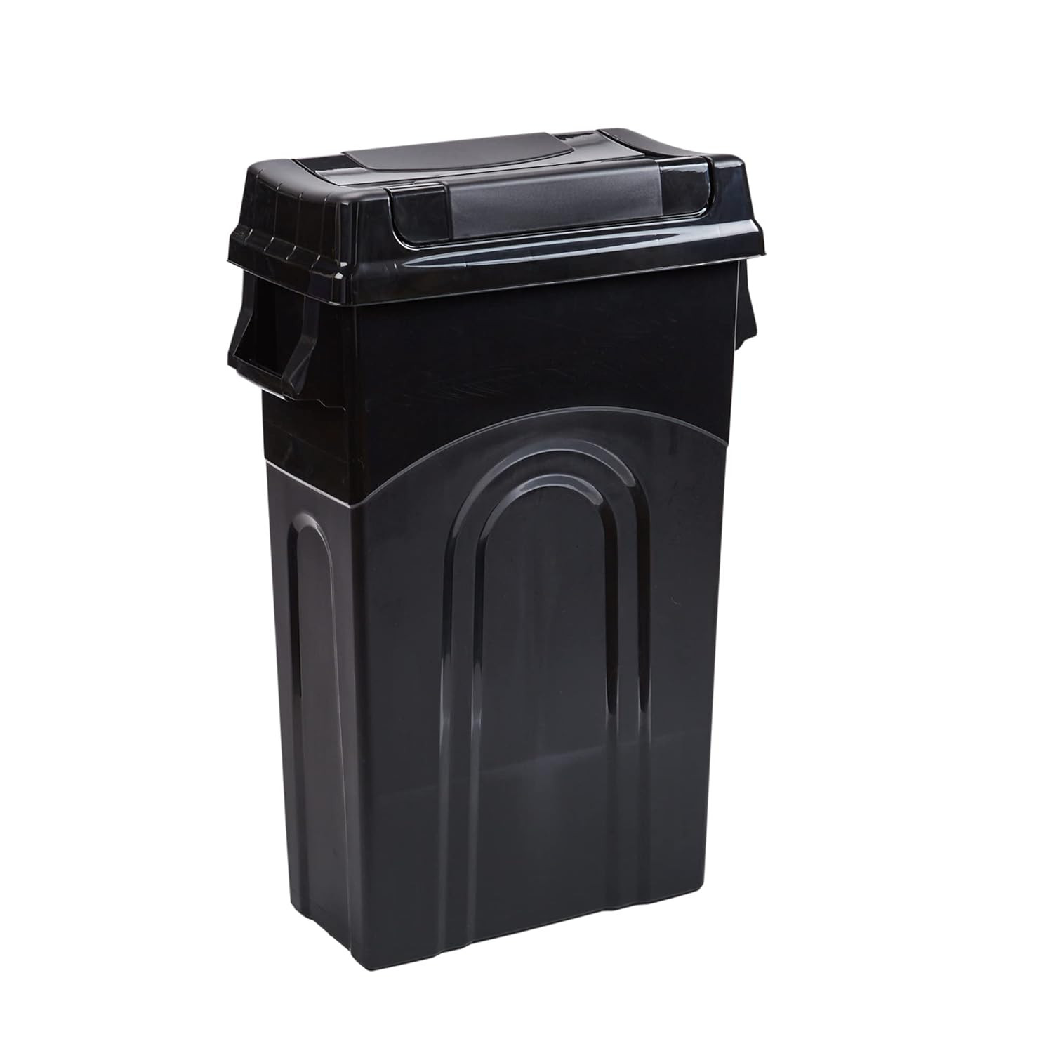 United Solutions Highboy Waste Container with Swing Lid, 23 Gallon, Space Saving gallery