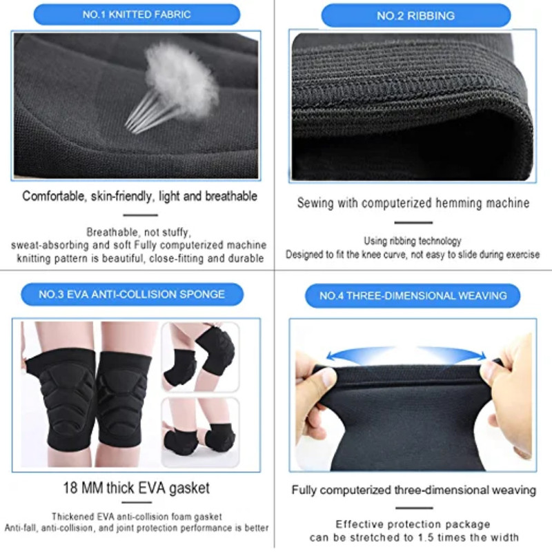 1 Pair Knee Pads Construction Floor Work Gears Sport Professional Leg Protector gallery