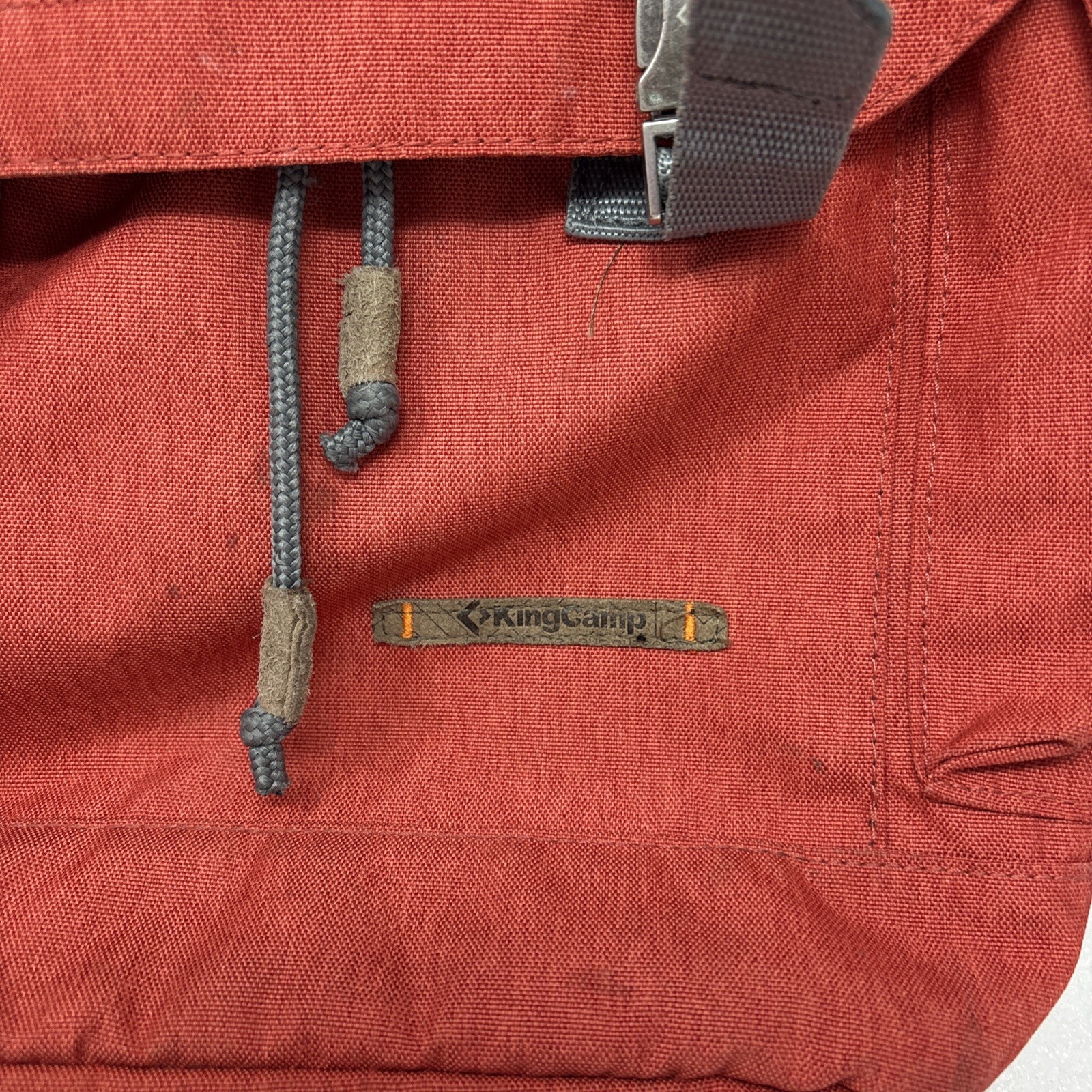 King Camp Daypack Backpack - Burnt Red - Drawstring and Clip Closure 2
