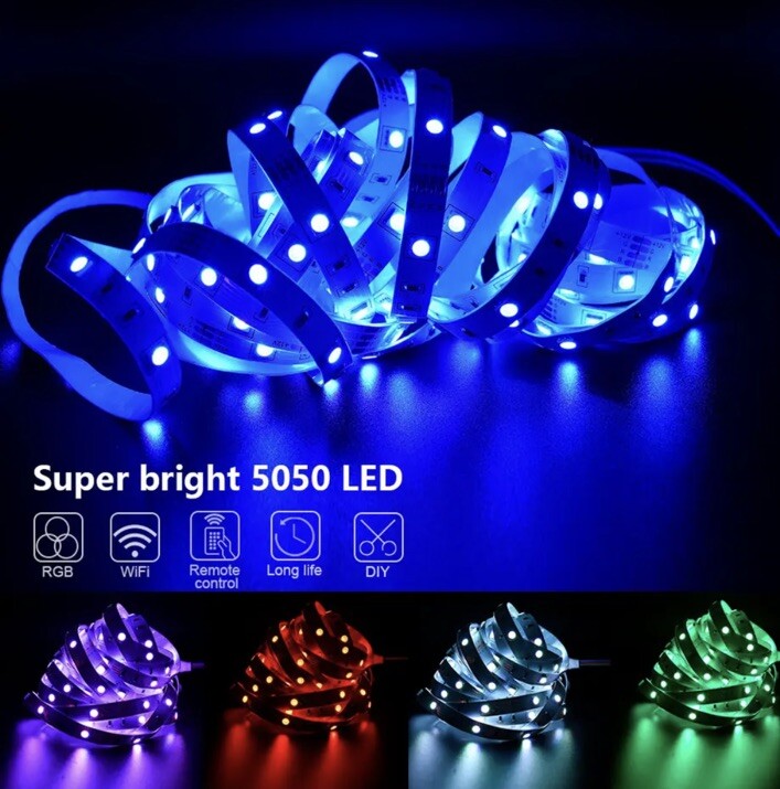 15 METER LED Strip Lights Remote Control Bedroom for Indoor Use gallery