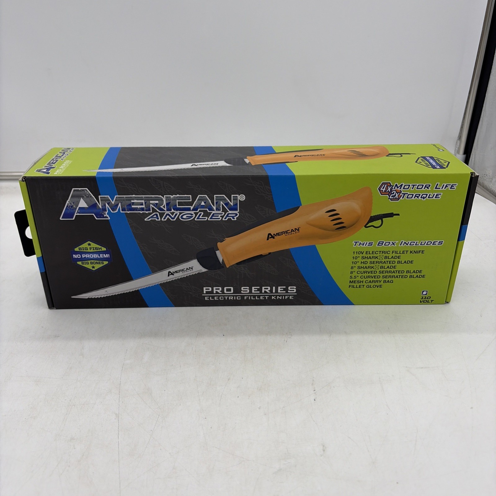 American Angler Pro Electric Fish Fillet Knife Sportsman Kit 5 Blades Brand New gallery