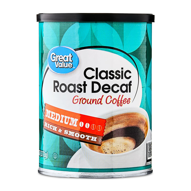 Great Value Decaf Classic Medium Roast Ground Coffee, 9.6 oz gallery