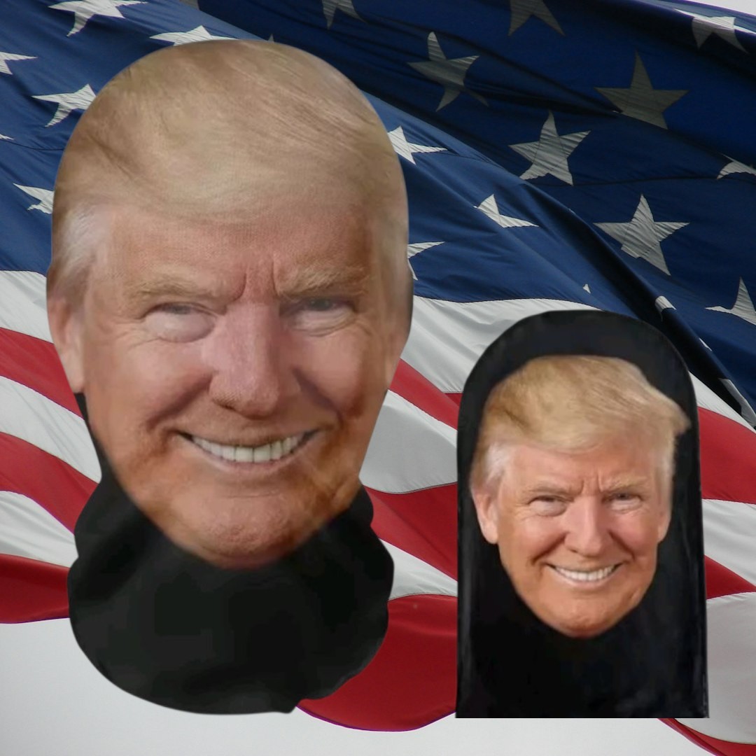 🎇 President Donald Trump Seethru Pullover Mask Mesh Full Face Halloween Costume gallery