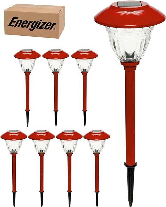 Energizer 8 Pack Solar Pathway LED Lights Outdoor-Stainless Steel 15 Lumen gallery
