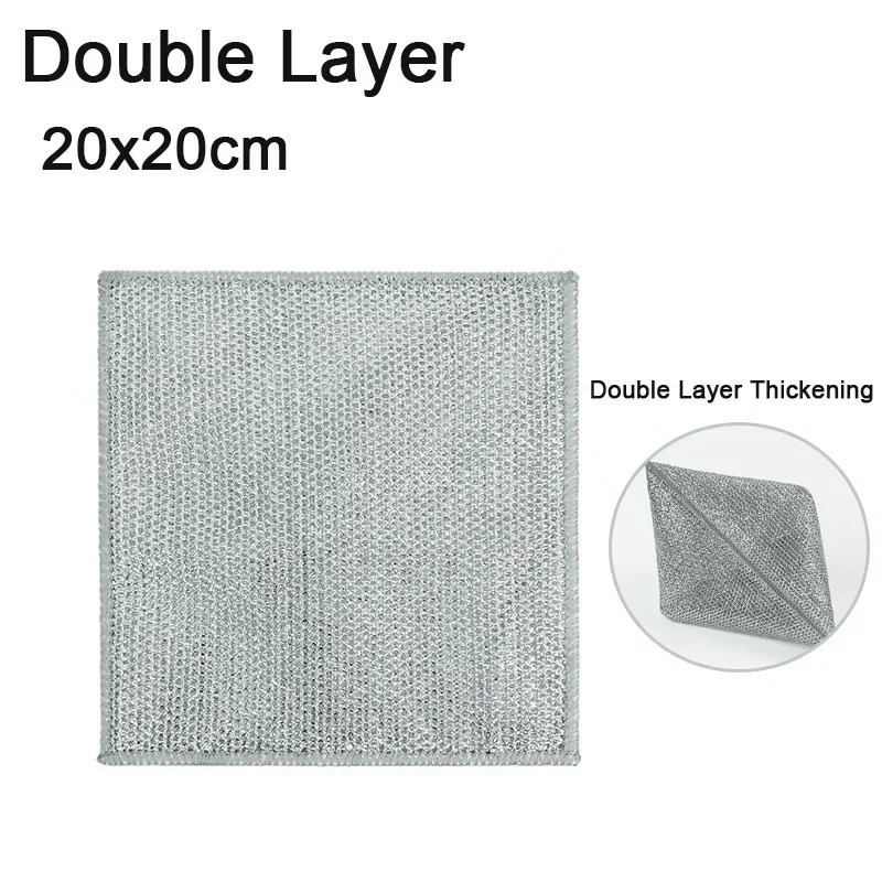 Multipurpose Wire Dishwashing Rags Scouring Washing Cloth for House Kitchen UK gallery