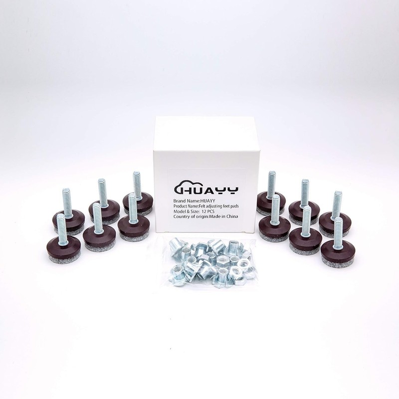 12 Pack Adjustable Leveling Feet, Hardwood Floor Protection gallery