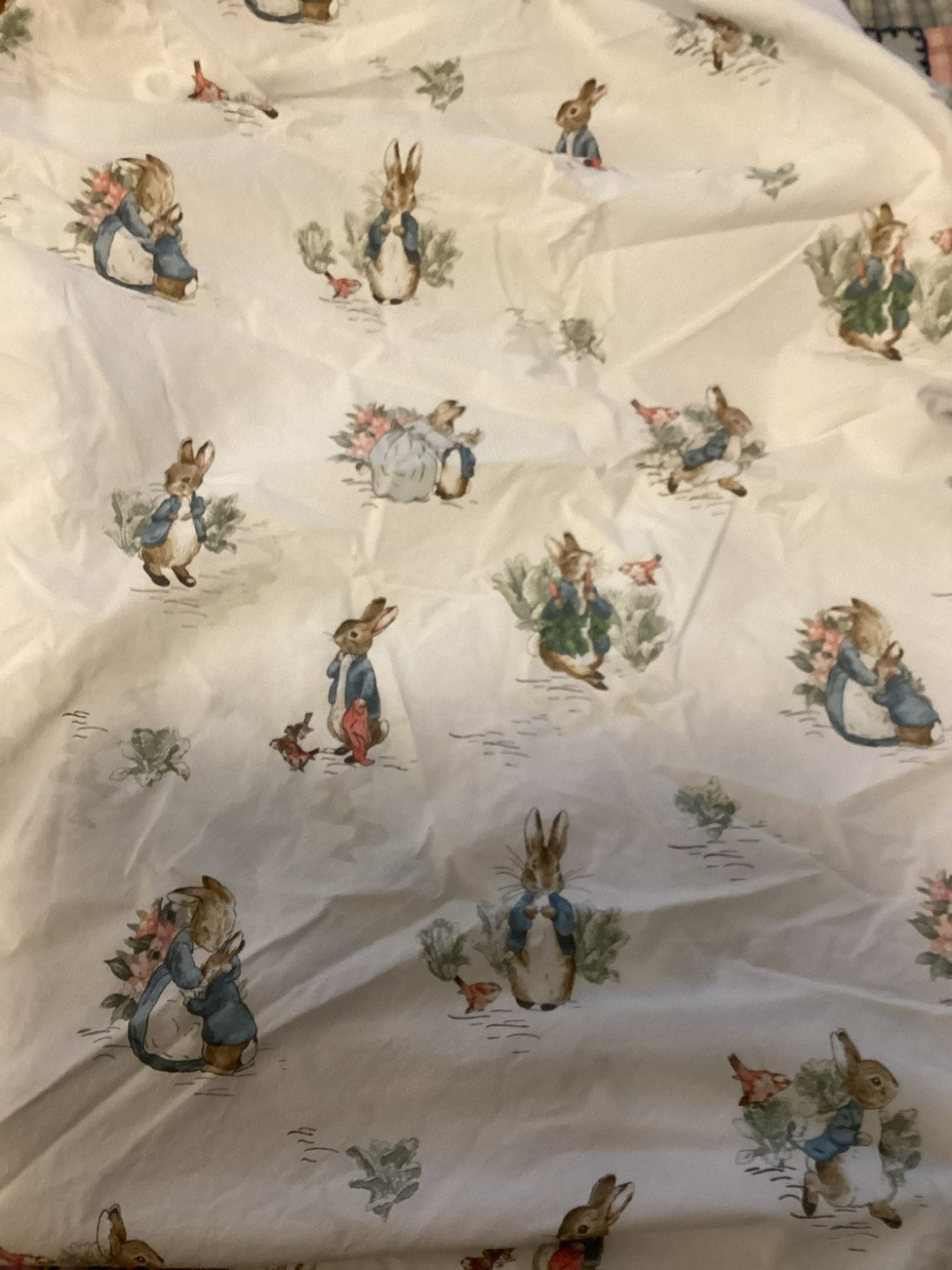 Pottery Barn Kids Peter Rabbit Organic Crib Fitted Sheet - Excellent Condition gallery
