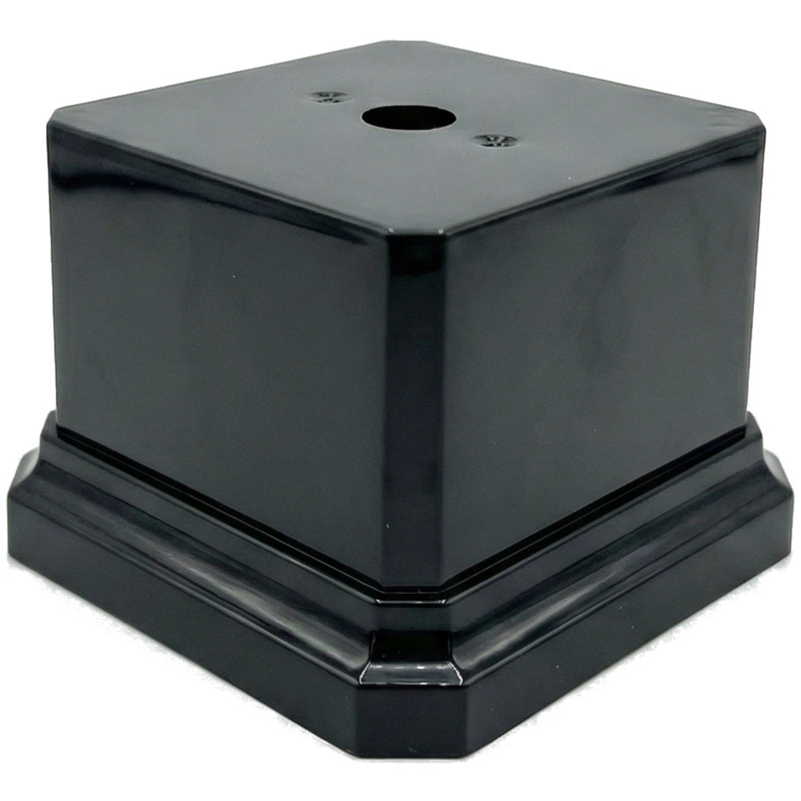 Black Gloss Display Base Weighted Square Pedestal for Trophies, & Crafts gallery