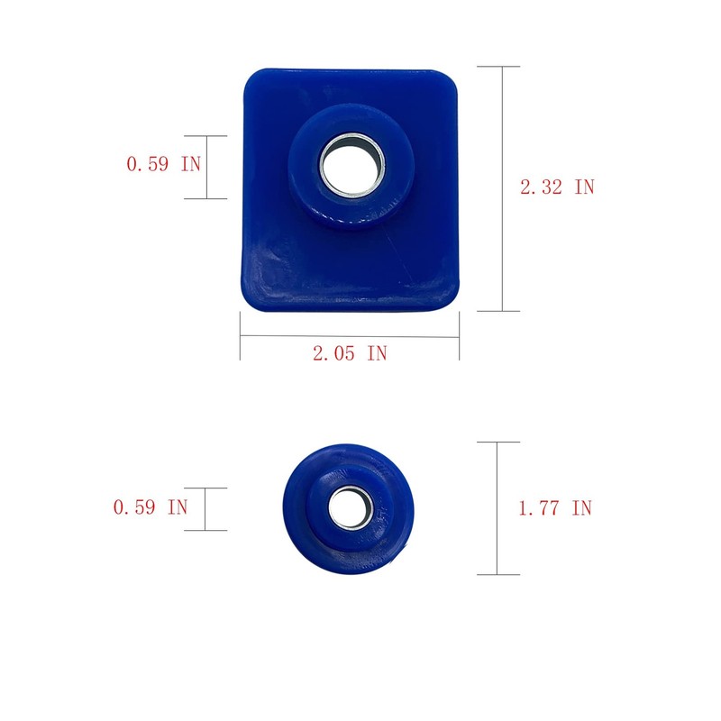 Hood Hinge Pivot Bushing Kit for Peterbilt Kenworth T660 T800 W900 Black Rubber gallery