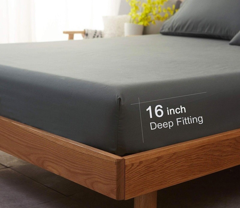 Top Split King Sheet 4 pc set For Sleep Number Bed 1900 Count Deep Pockets Cool gallery