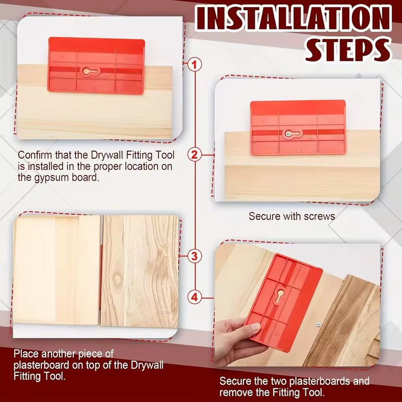 4PCS Pro Drywall Support Kit – Ceiling & Wall Aligner for DIY & Carpentry gallery