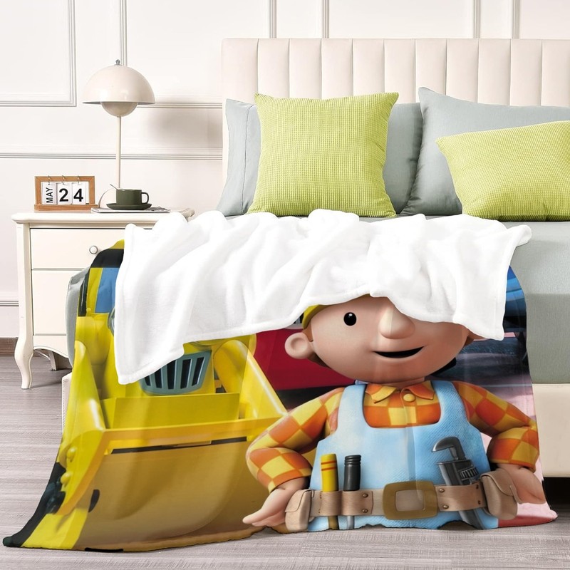 Bob the Builder Flannel Blanket Bed Sofa Couch Throw Birthday Gift for Kids gallery