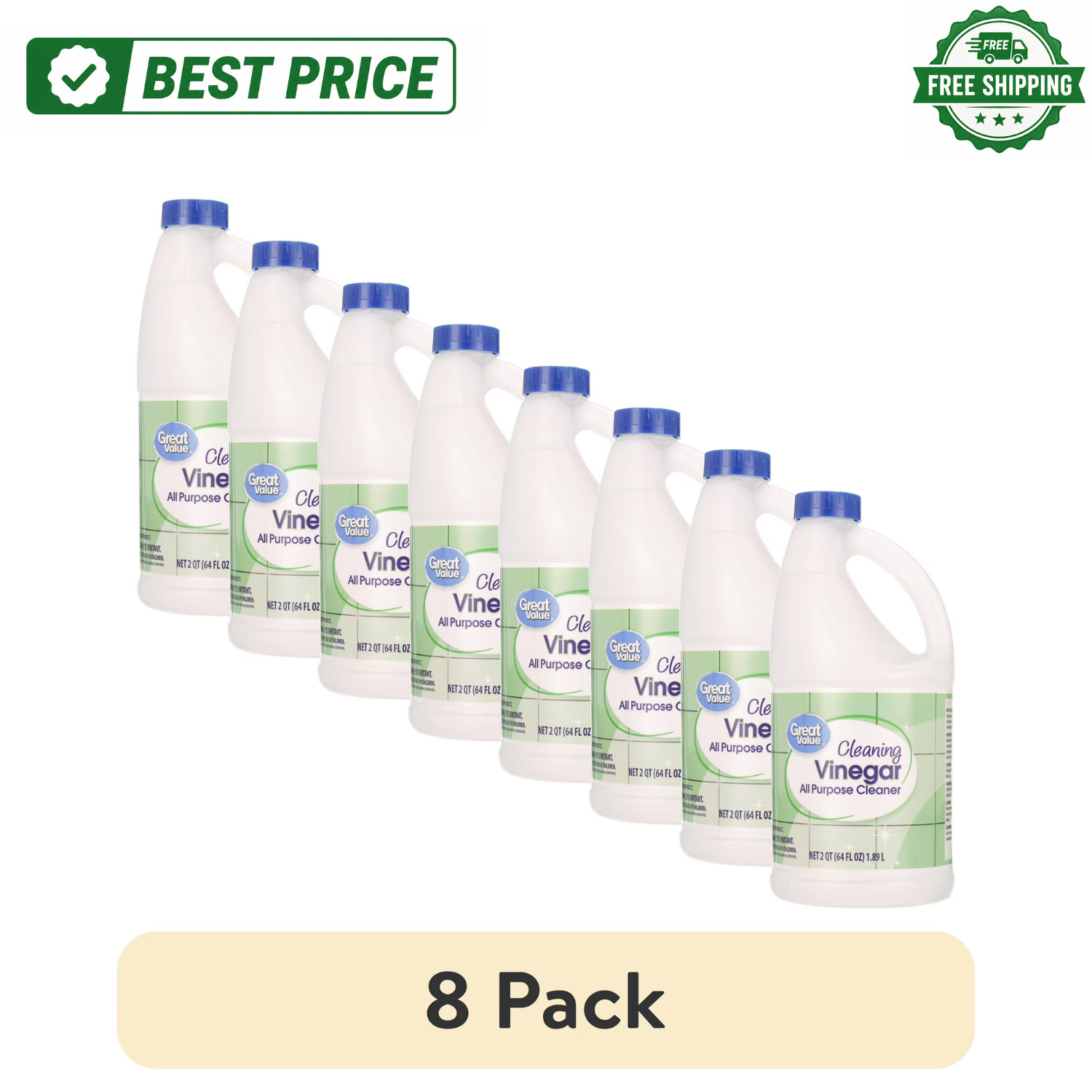 (8 pack) Great Value All Purpose Vinegar Cleaning Solution, 64 Fluid Ounces gallery