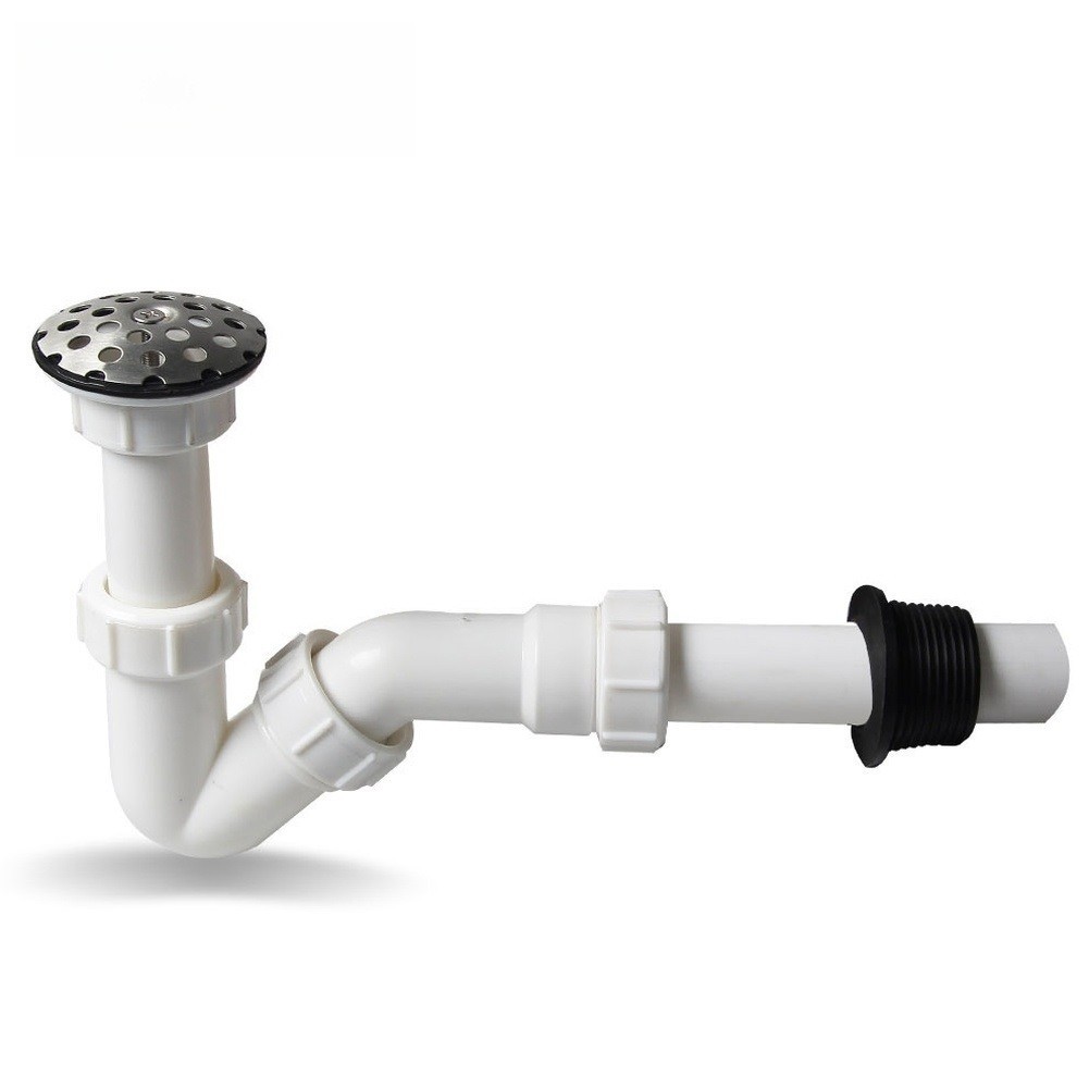 Stainless Steel PVC Urinal Drain with V Trap Water Seal and Wall Mounted Design gallery
