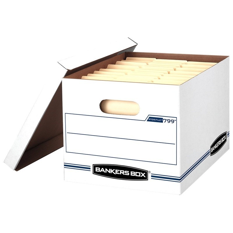 Stackable File Storage Bins 10 Pack Lift Off Lid Durable Organizing Boxes New gallery