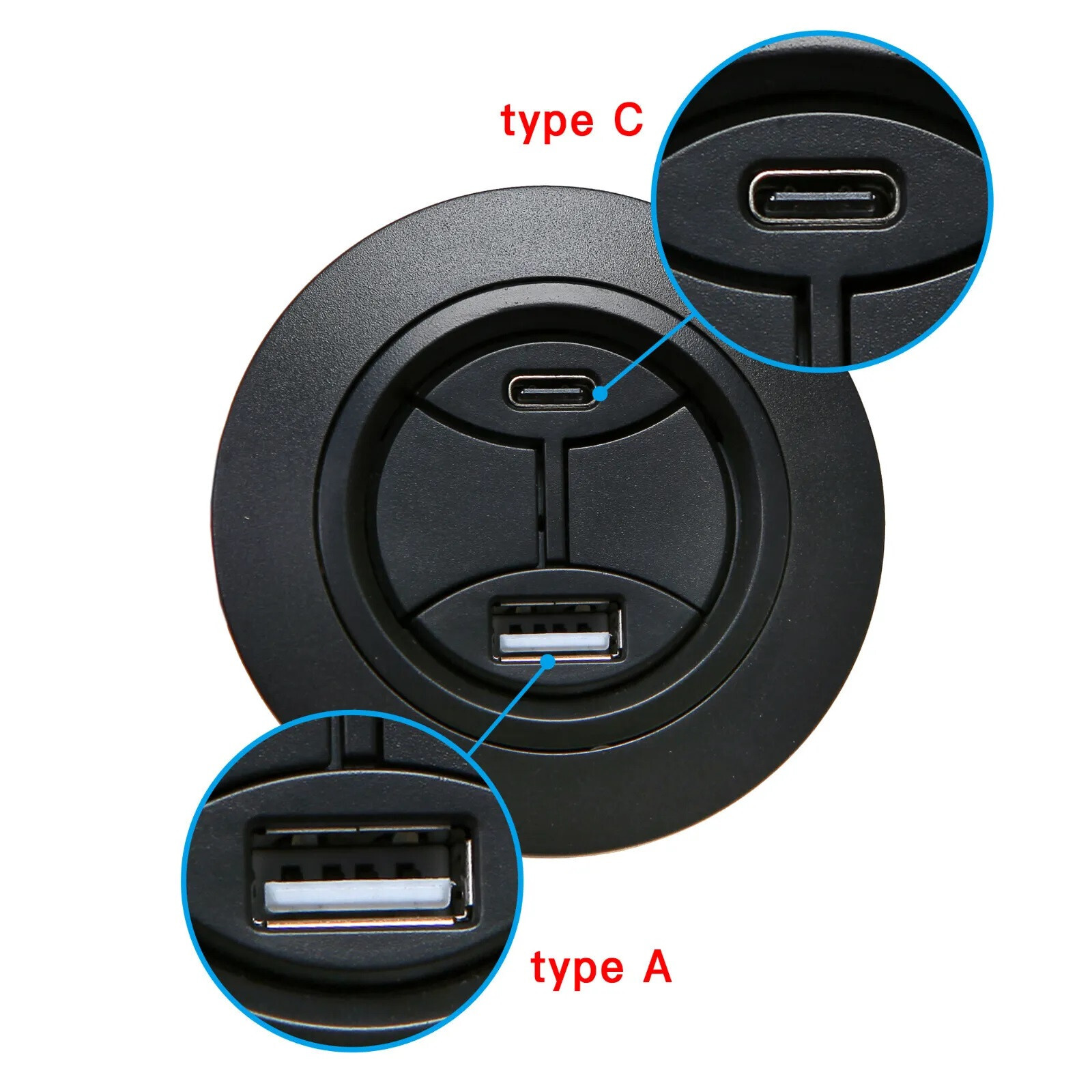Power Recliner 5 Pin Round Switch Control with USB Type A C Port and Backlight gallery