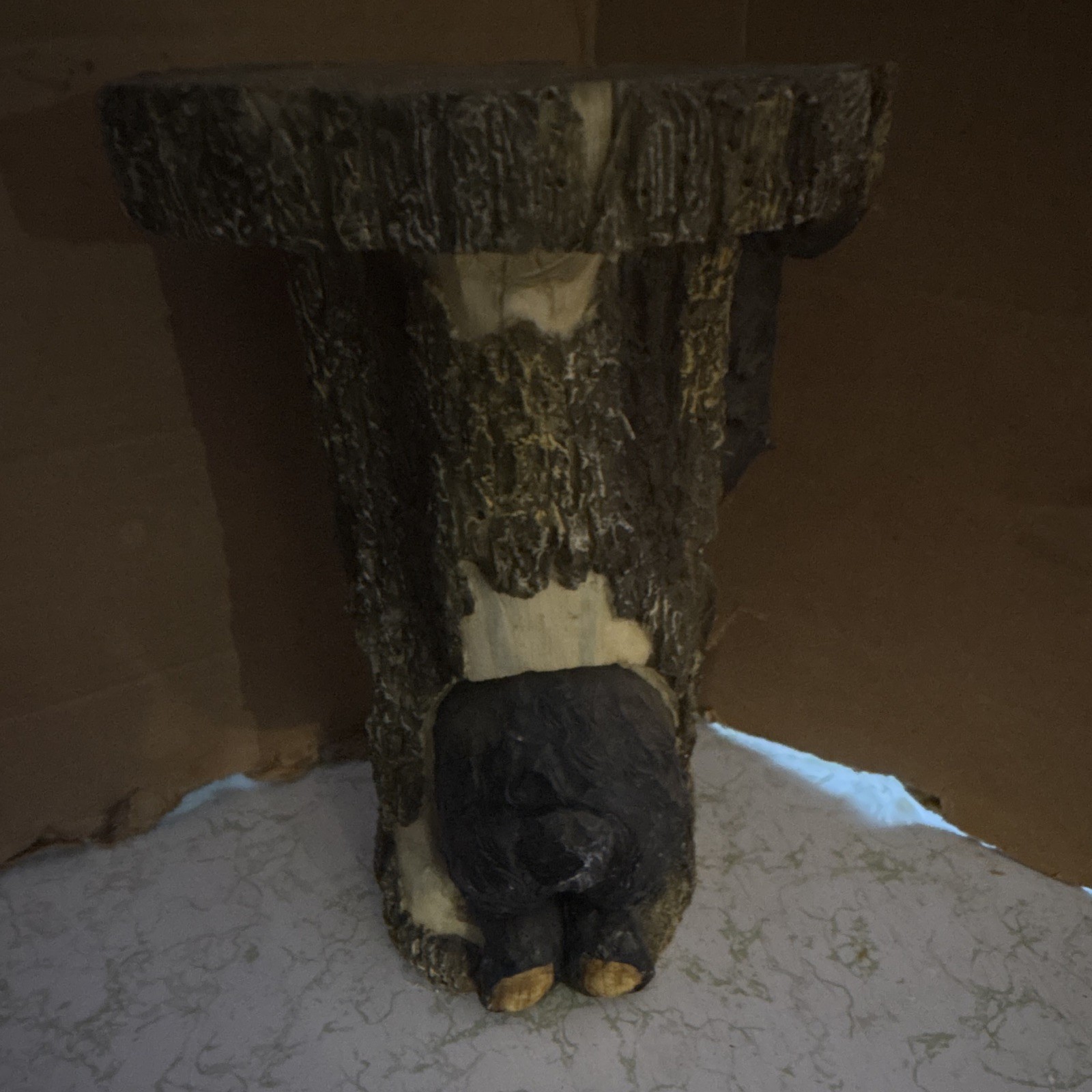 Rustic Bear Resin Plant Holder Animal Motif Indoor Outdoor Brown Black gallery