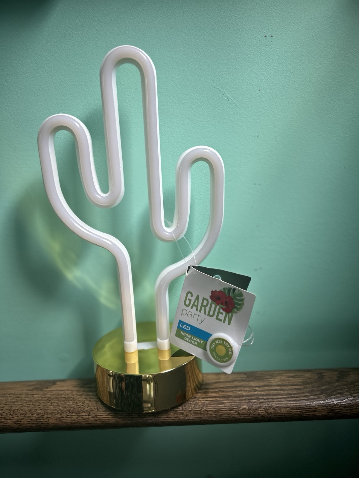 NEON Green Cactus LED Garden Party Light Decor Back Yard, Bar, Man Cave gallery